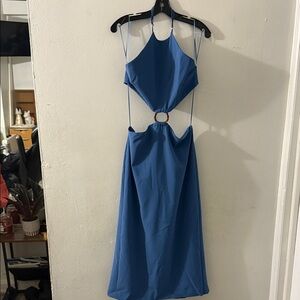 Zara Backless Blue Dress